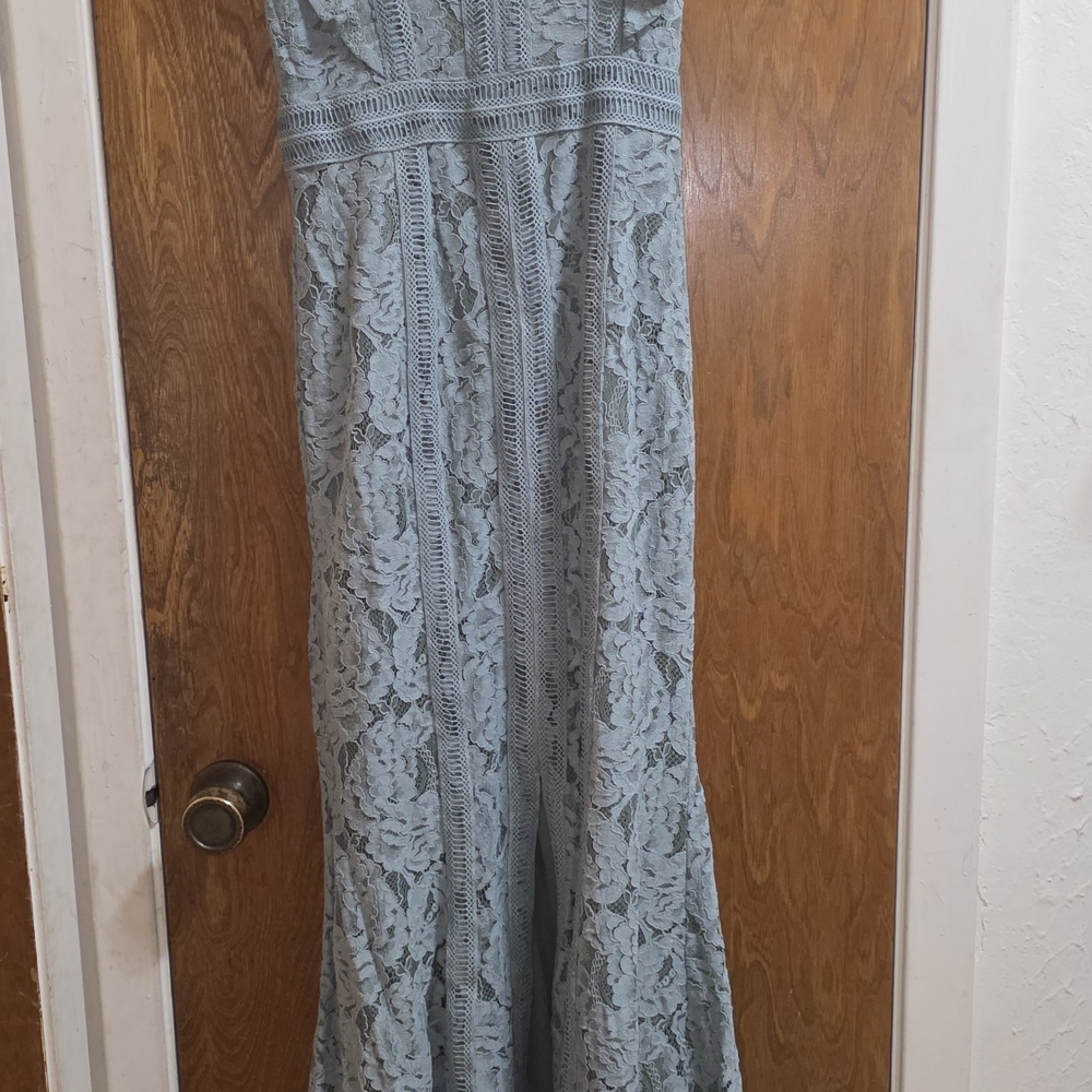 Baltic Born Lace Detail Dress in Sea Green